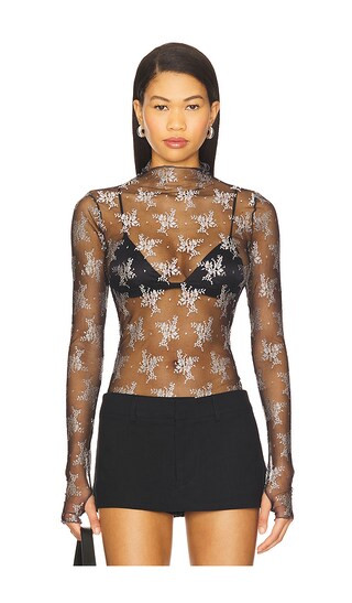 Free People Two Tone Lady Lux Top in Black. - size XS | Revolve Clothing (Global)