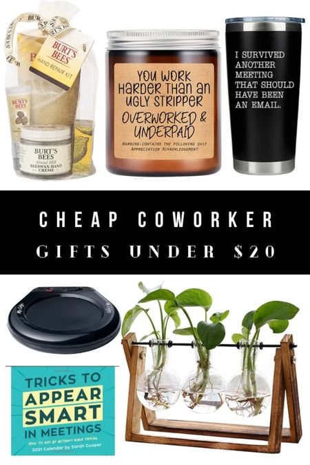 Cheap coworker gifts under $20. Gifts for coworkers  

#LTKunder50 #LTKHoliday #LTKSeasonal