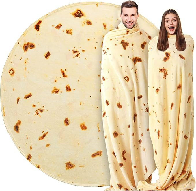 Kimdee Burrito Tortilla Blanket Double Sided 71 inches 280 GSM Cozy Flannel Fabric Novelty Giant ... | Amazon (US)