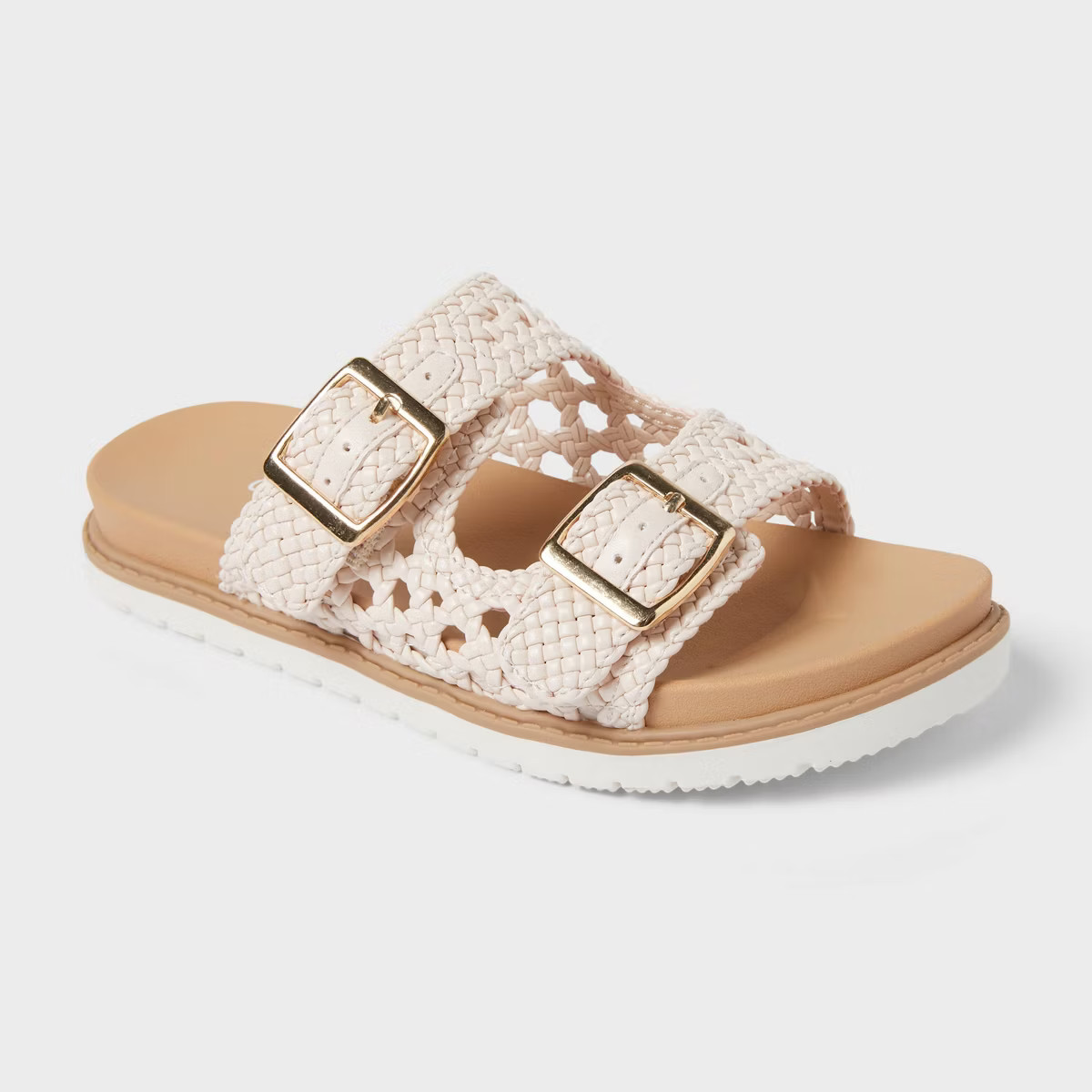 Kids' Brooklyn Crochet Footbed Sandals - Cat & Jack™ Blush | Target