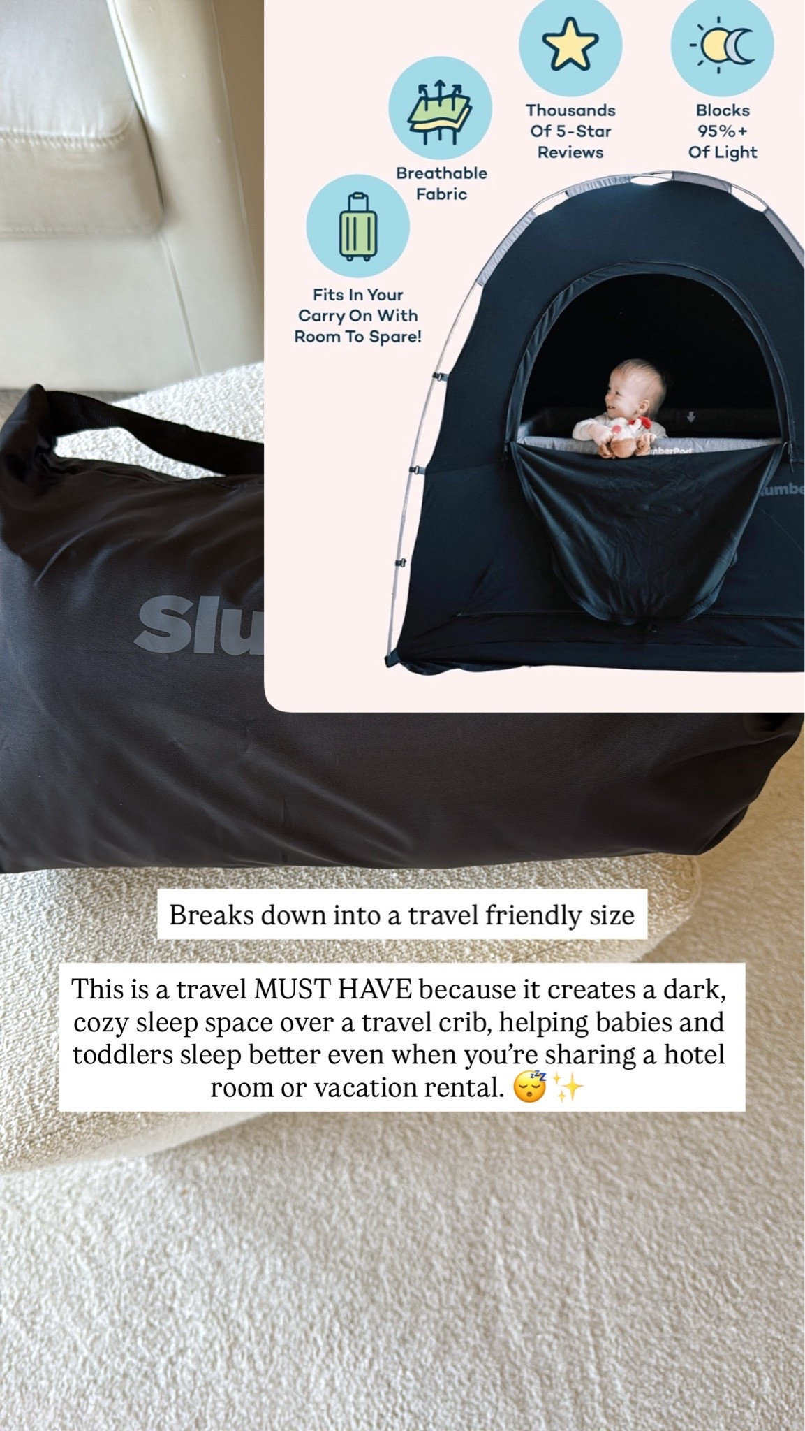 Baby must have, tell Tyler must have, slumber pod Baby travel must have ￼

#LTKTravel #LTKBaby #LTKKids