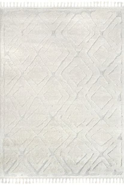 Beige Chantria Textured Tiled 9' x 12' Area Rug | Rugs USA