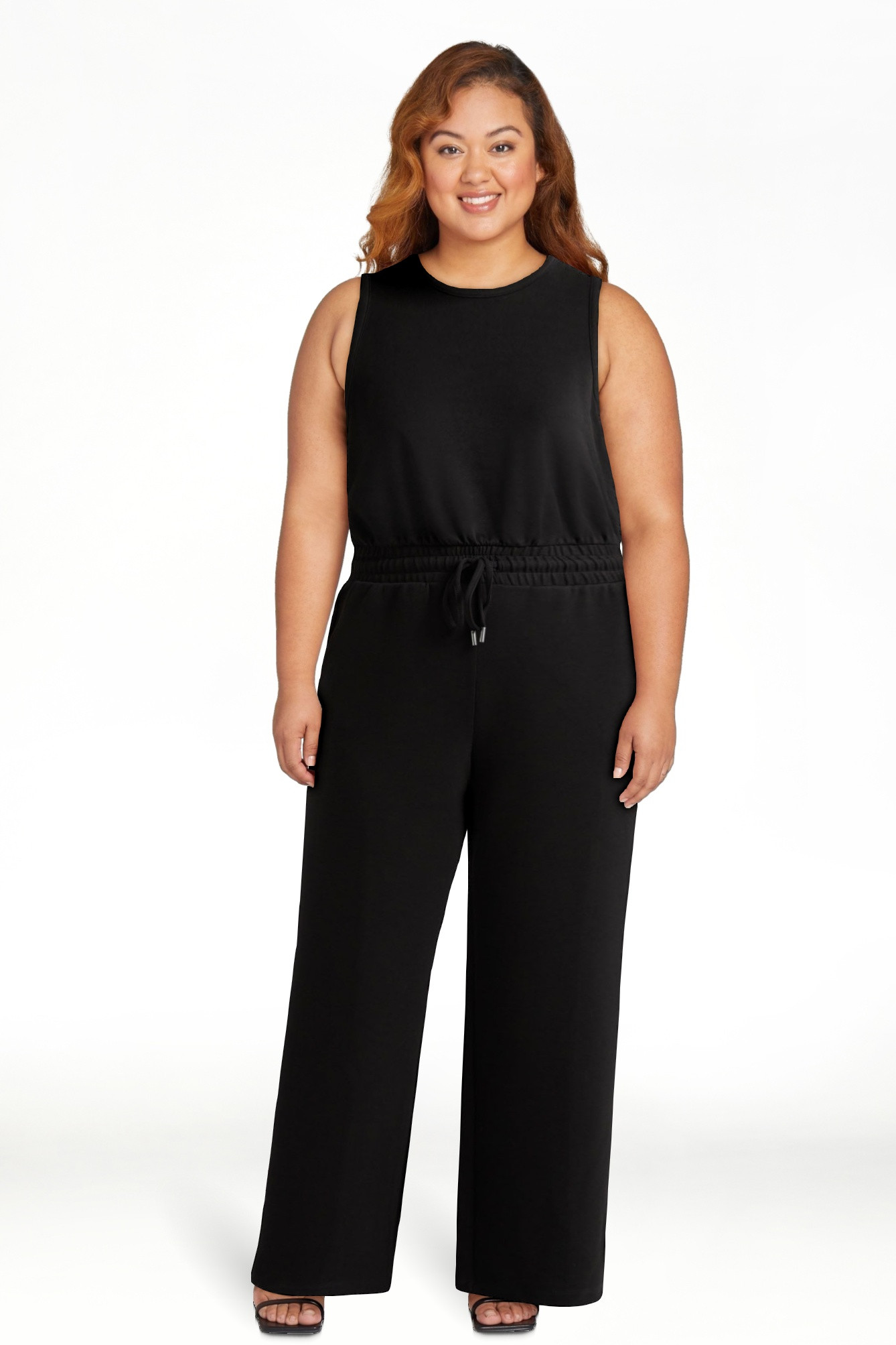 Scoop Women’s Ultimate ScubaKnit Racerback Wide Leg Jumpsuit, Sizes XS-XXL | Walmart (US)