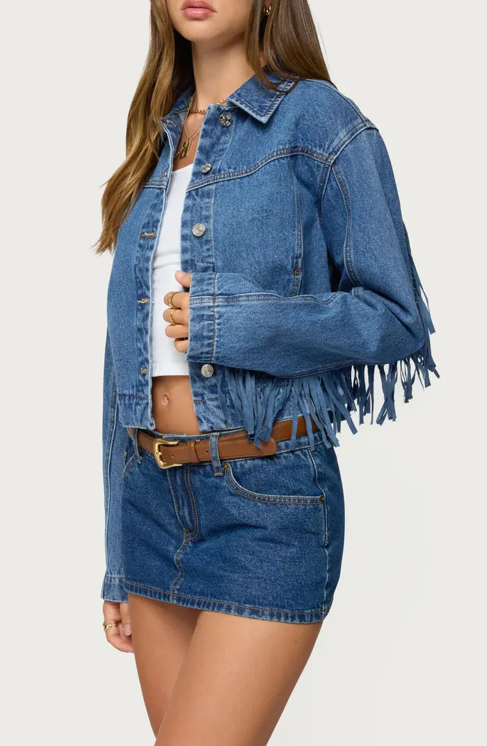 Maurice Fringe Denim Jacket | Nordstrom