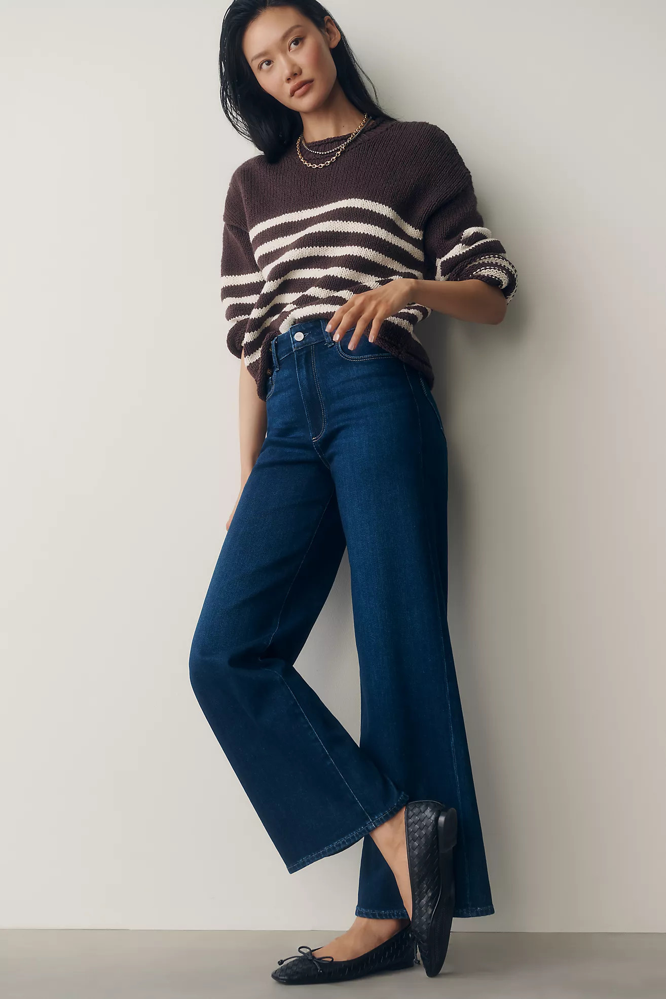 PAIGE Anessa 31" High-Rise Wide-Leg Jeans | Anthropologie (US)
