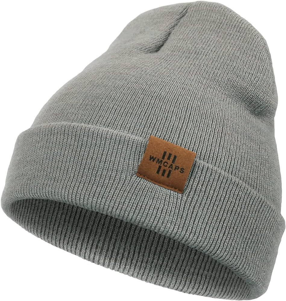 Kids Beanie, Warm Soft Winter Hats for Boys Girls Toddler Baby Children, Double Layer Knit Cap | Amazon (US)