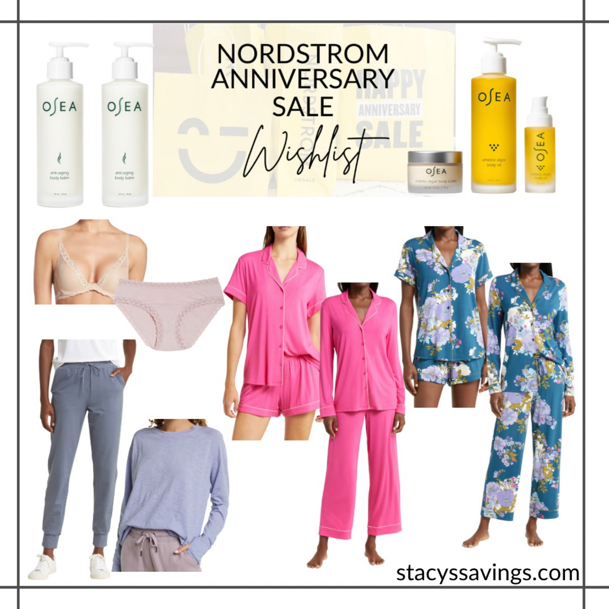 My wishlist for the Nordstrom Anniversary Sale. These pajamas are my favorite. Mix and match the short & long sets. I size down to a XXS. 



#LTKxNSale #LTKFind #LTKsalealert