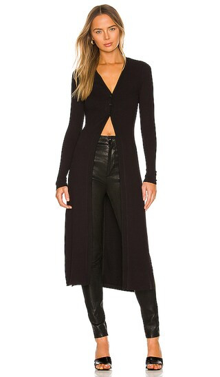 Long Sleeve Duster in Black | Revolve Clothing (Global)