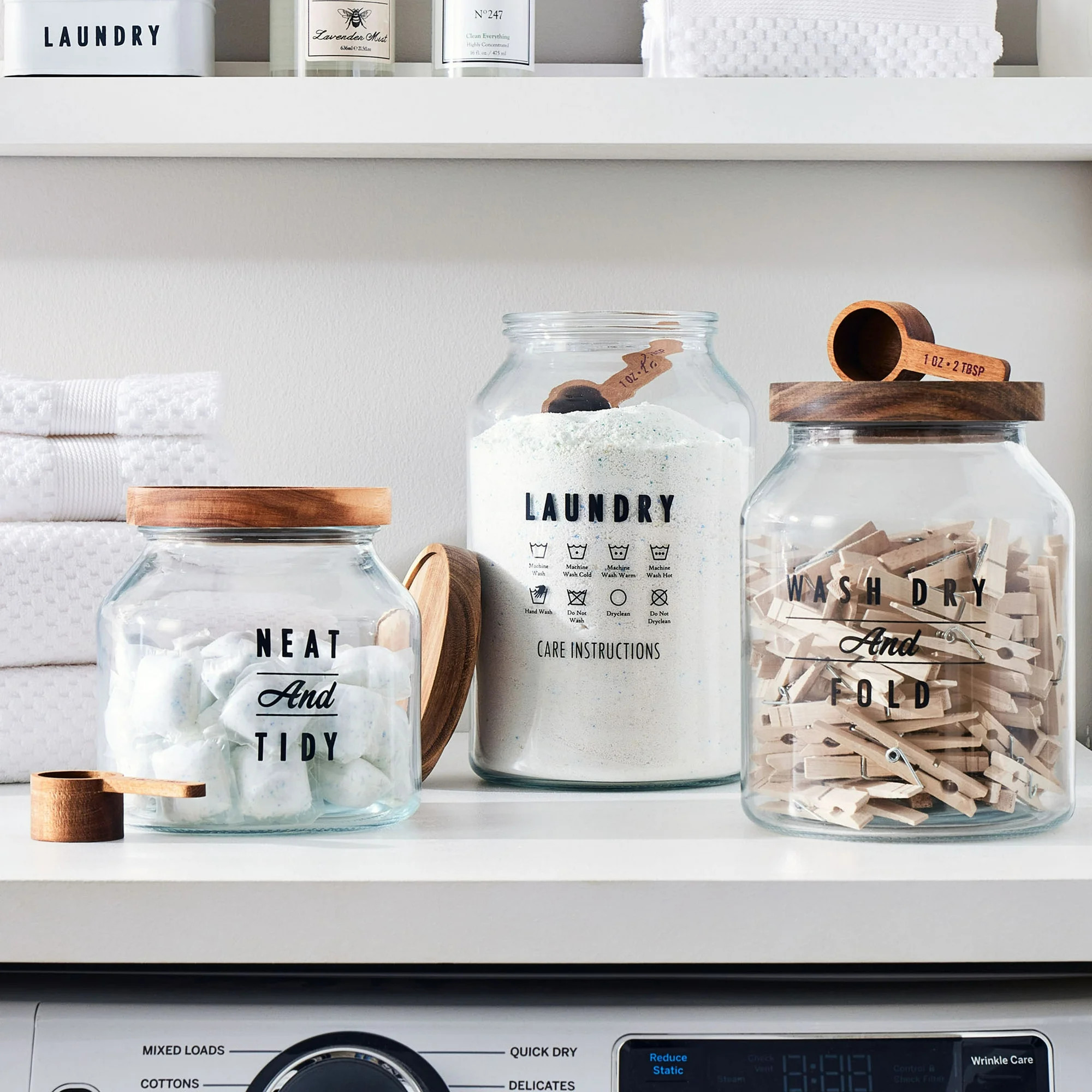 Better Homes & Gardens Medium Glass Laundry Detergent Container with Scoop, Adult | Walmart (US)