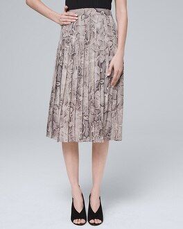 Snake Soft Pleated Skirt | White House Black Market