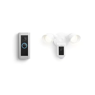 Amazon.com: Ring Video Doorbell Pro 2 with Ring Floodlight Cam Wired (White) : Tools & Home Impro... | Amazon (US)