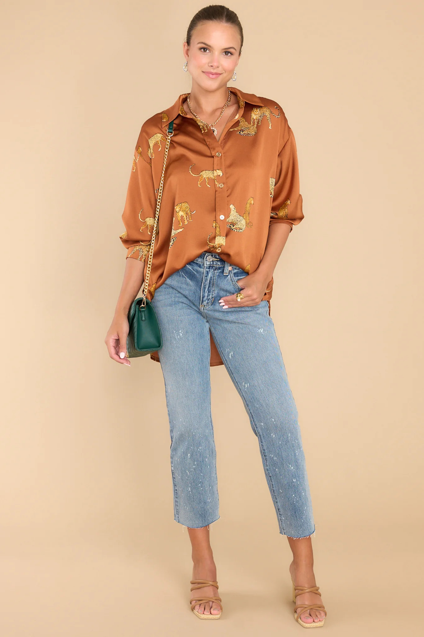 Into The Wild Camel Top | Red Dress 