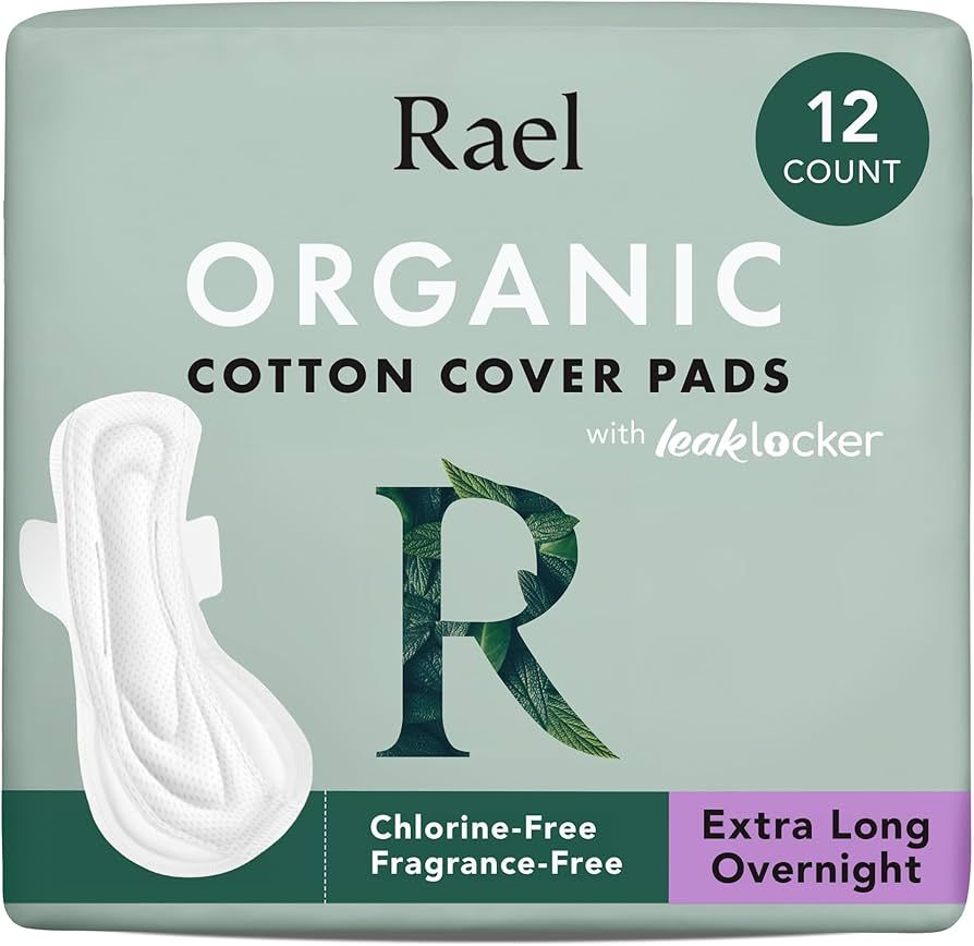 Rael Pads for Women, Organic Cotton Cover - Period Pads with Wings, Feminine Care, Sanitary Napki... | Amazon (US)