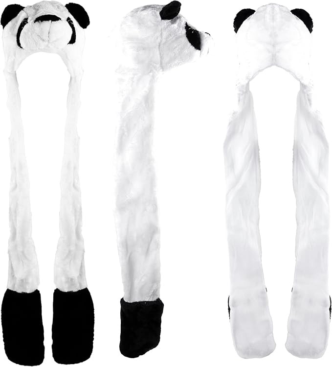 Panda Bear Cute Plush Animal Winter Ski Hat Beanie Aviator Style Winter | Amazon (US)