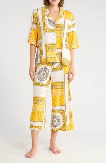 DKNY Patterned Long Pajamas in Yellow Print at Nordstrom Rack, Size Medium | Nordstrom Rack