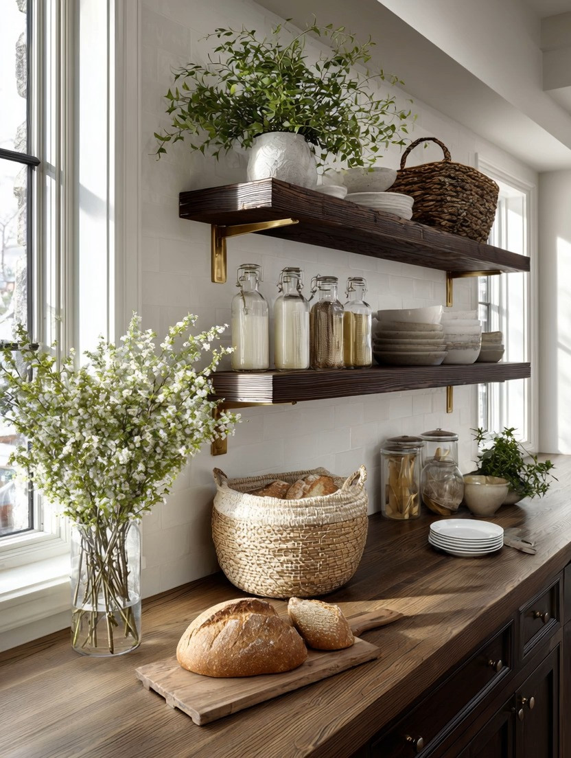 Floating shelves may be one of the simplest upgrades that completely change the feeling of a kitchen.

And when rich walnut wood is paired with warm gold brackets like this, the entire space instantly feels elevated, layered, and beautifully intentional. There’s something about this combination that feels timeless — almost like those effortlessly elegant Italian kitchens that always feel warm, welcoming, and naturally luxurious without trying too hard.

The beauty of floating shelves is that they are both functional and decorative at the same time. They give you space to style your everyday dishes, textured baskets, olive oils, ceramics, cookbooks, or greenery while making the kitchen feel more open and personalized.

And this is where the hardware matters.

Most people focus only on the wood shelves, but the gold brackets quietly transform the entire look. They add warmth, contrast, and that subtle designer-inspired detail that makes the kitchen feel more custom and refined.

The best part is this works beautifully in almost every kitchen style — modern, farmhouse, minimalist, warm neutral, black kitchens, white kitchens, or even smaller apartment kitchens.

The key is to style them with intention. Let the shelves breathe. Mix natural textures, ceramics, greenery, and warm tones instead of overcrowding every inch.

We’ve curated multiple floating shelf options, walnut finishes, and elegant gold hardware combinations in different sizes so you can create your own elevated kitchen look beautifully.

#KitchenDecor #FloatingShelves #HomeDecor #ElegantAndDriven 

 #LTKHome