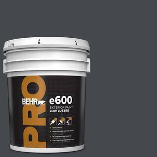 5 gal. #N490-7 Ink Black Low Luster Exterior Paint | The Home Depot