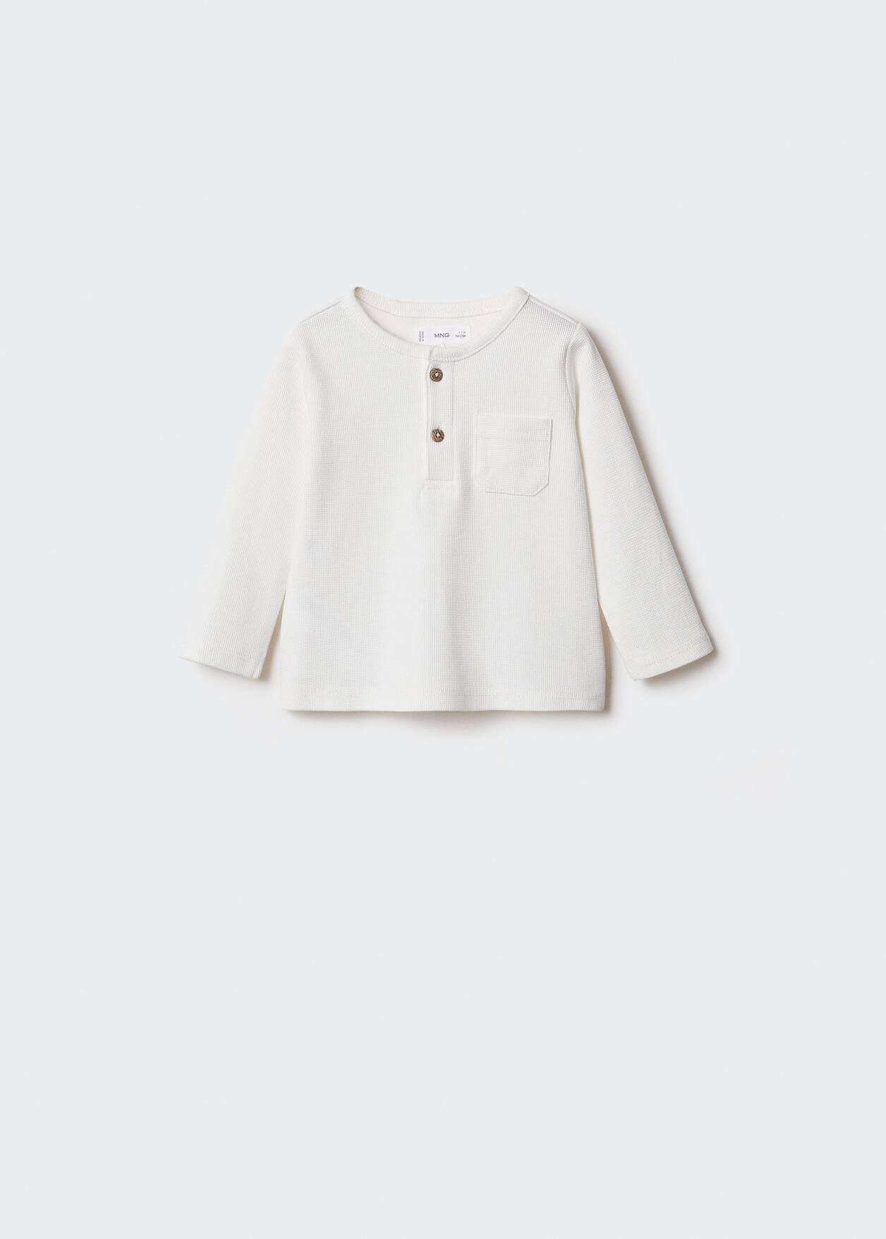 Textured cotton t-shirt -  Women | Mango USA | MANGO (US)
