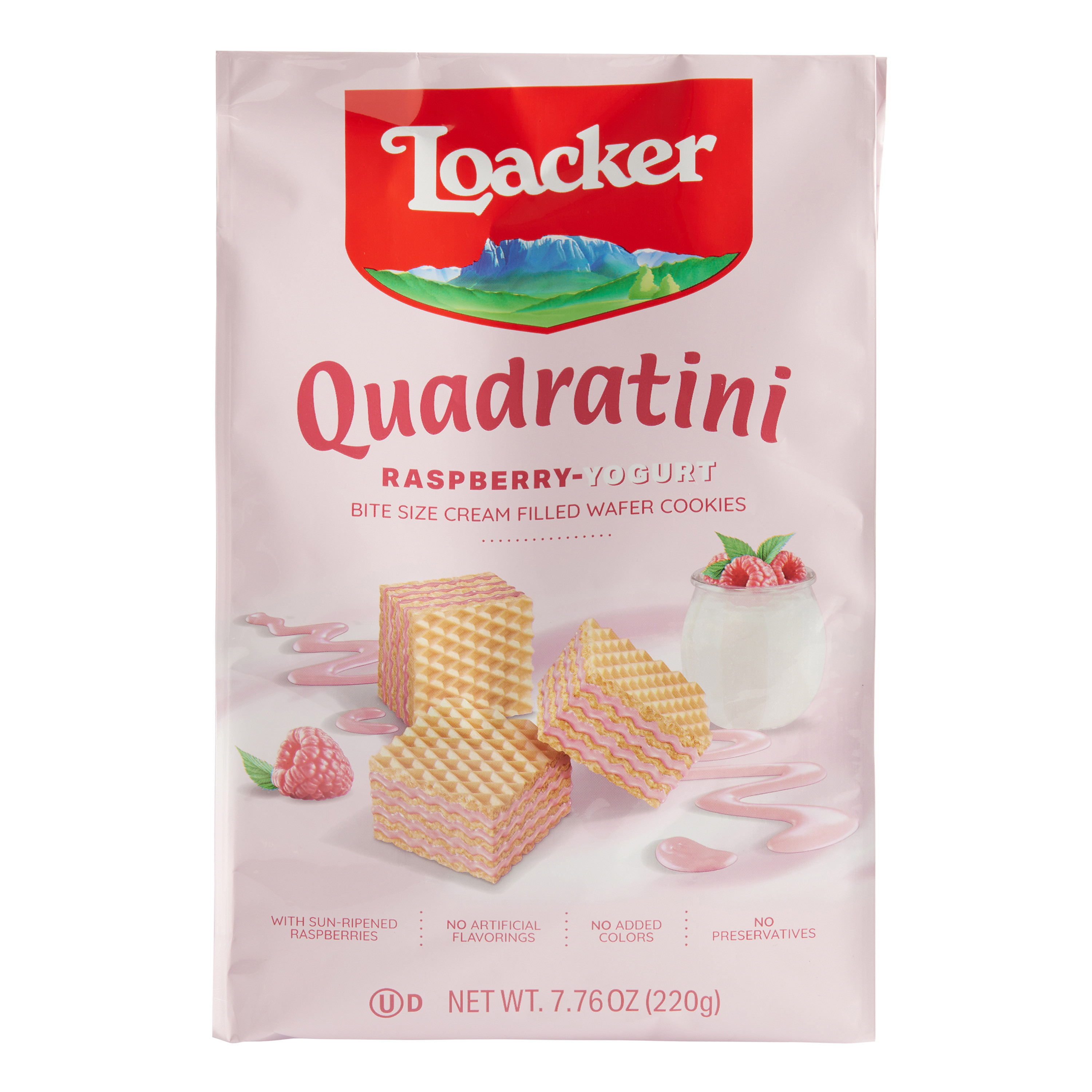 Loacker Quadratini Raspberry Yogurt Wafer Cookies | World Market