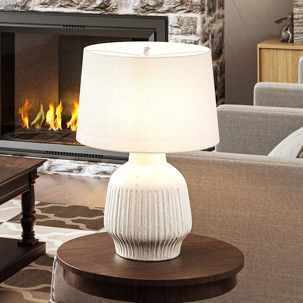 UEX8140 Cottgae Table Lamp 16''W x 16''D x 24''H, White Finish, Caldwell Collection | Urban Ambiance, Inc.