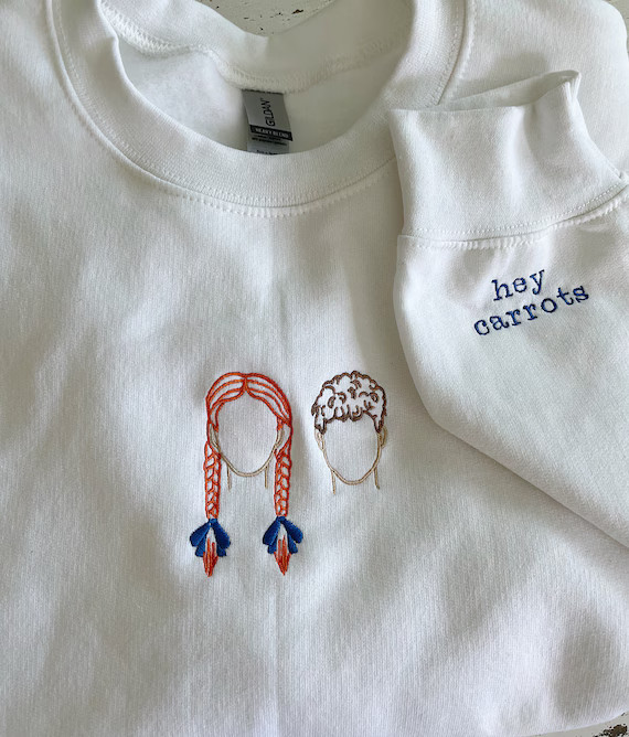 Anne and Gilbert Embroidered Sweatshirt Bookish Sweatshirt - Etsy Canada | Etsy (CAD)