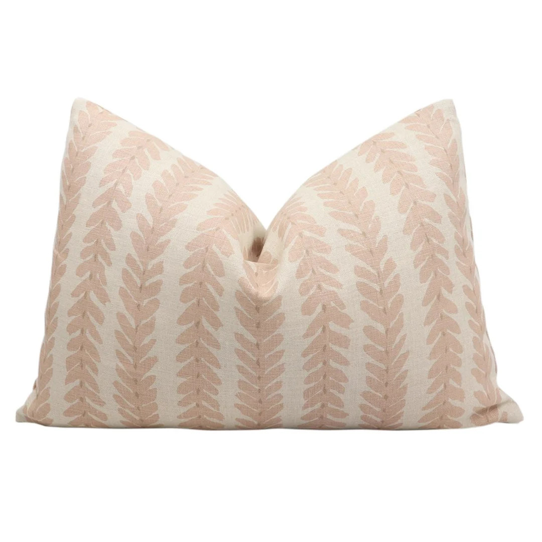 Schumacher Woodperry Pillow Cover in Pink WOOD004 on Both Sides // Designer Pillow // High End Pi... | Etsy (US)