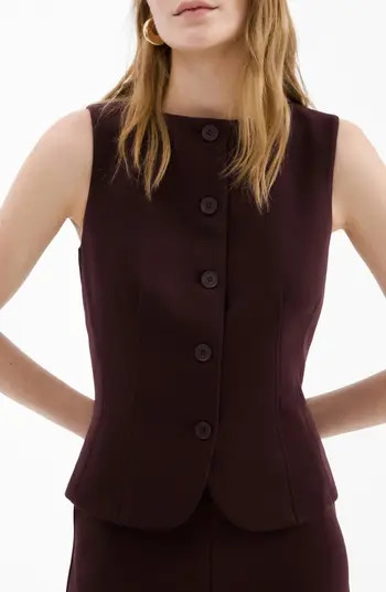 MANGO Suit Vest in Burgundy at Nordstrom Rack, Size Small | Nordstrom Rack