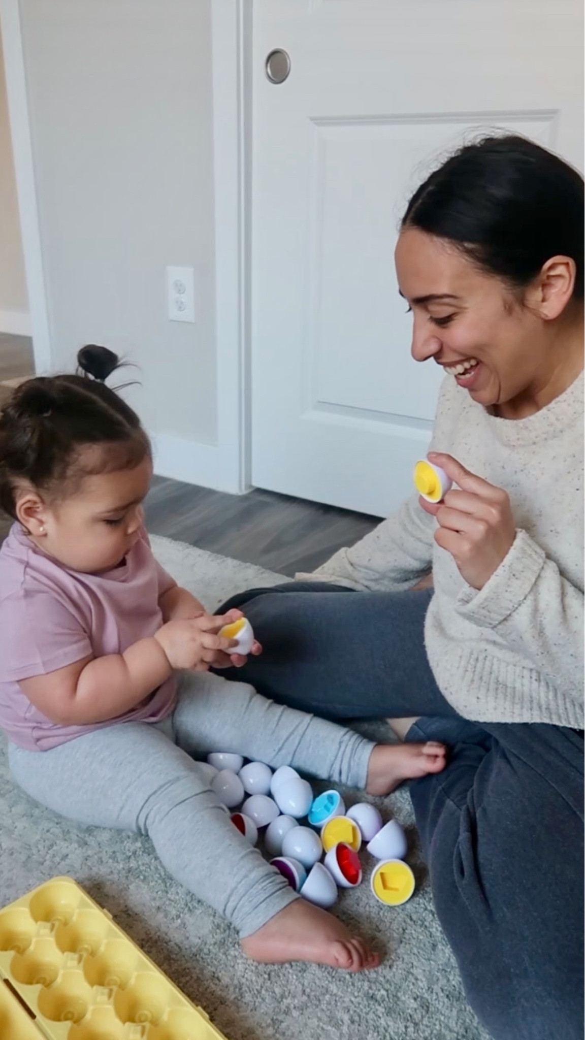 Matching eggs set for learning colors and shapes

#LTKkids