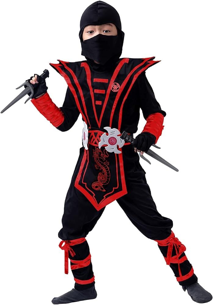 Spooktacular Creations Child Red Ninja Costume for Boys and Girls, Halloween Dress Up Party, Ninj... | Amazon (US)