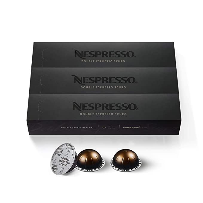 Nespresso Capsules Vertuo, Double Espresso Scuro, Dark Roast Espresso Coffee, 30 Count Coffee Pod... | Amazon (US)