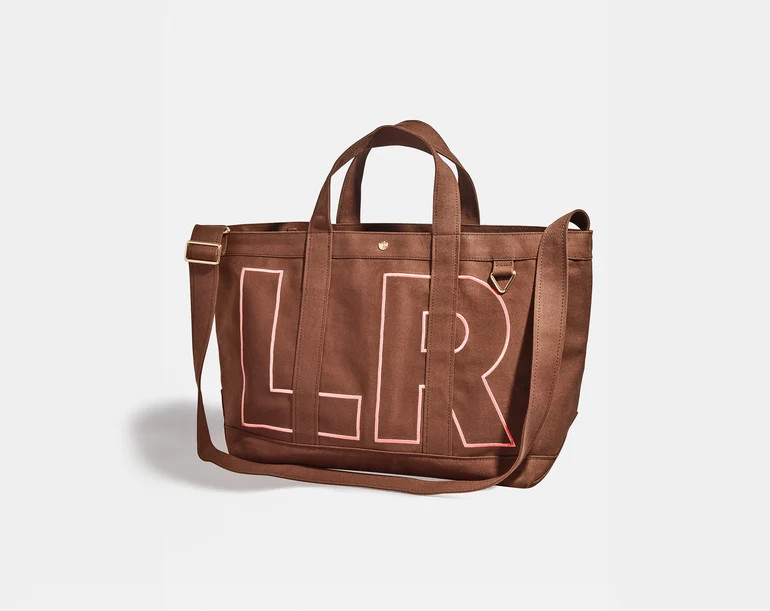 Solid Custom Alpha Tote - Chocolate Brown | BaubleBar