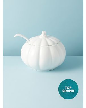 2pc 10x14 Ceramic Pumpkin Tureen With Ladle | Dining | HomeGoods | HomeGoods
