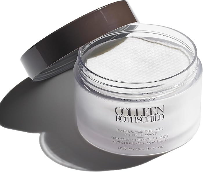 COLLEEN ROTHSCHILD Glycolic Acid Peel Pads with Blue Agave | Gentle Spa-Strength Treatment | Resu... | Amazon (US)