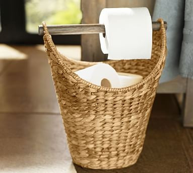 Seagrass Handcrafted Toilet Toilet Paper Holder | Pottery Barn (US)