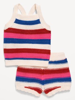 Sleeveless Sweater-Knit Tank and Shorts Set for Baby | Old Navy (US)