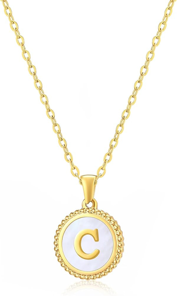 BVEOGMRO Dainty Initial Necklace for Girls, 18K Gold Plated Letter Necklace Choker Personalized P... | Amazon (US)