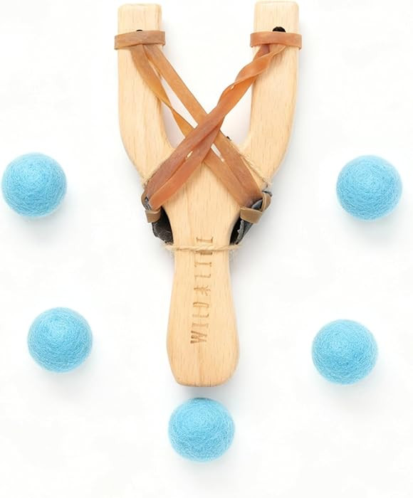 Take Aim Wooden Slingshot for Kids – Handcrafted Beech Wood Toy with Soft Felt Pellets | Safe I... | Amazon (US)
