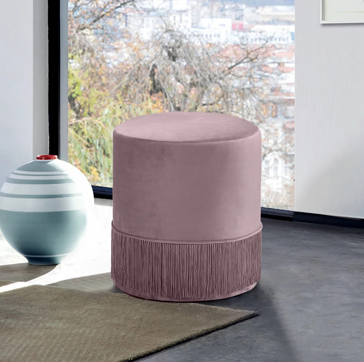 Cidnie Velvet Ottoman | Wayfair North America