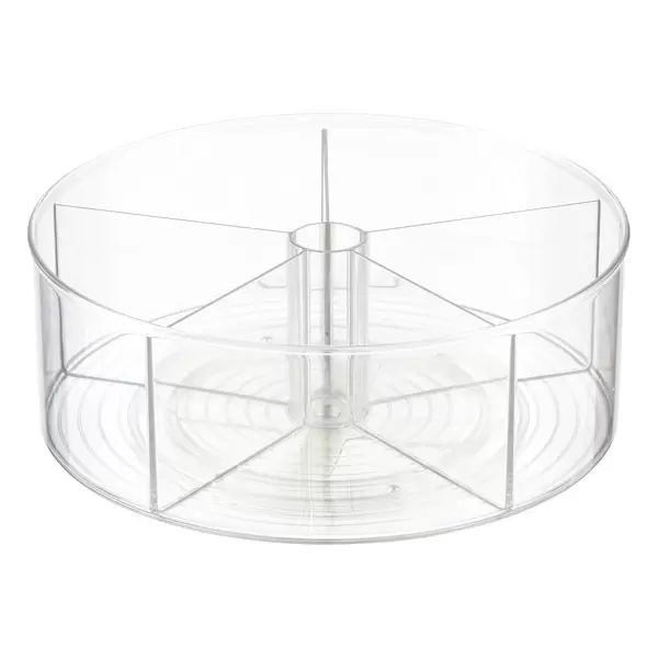 iDESIGN Linus 9" Divided Turntable Clear | The Container Store