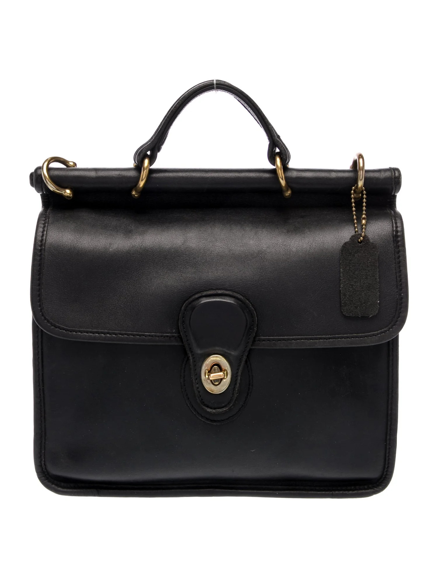 Coach Leather Top Handle Bag - Black Handle Bags, Handbags - CCH110232 | The RealReal | The RealReal