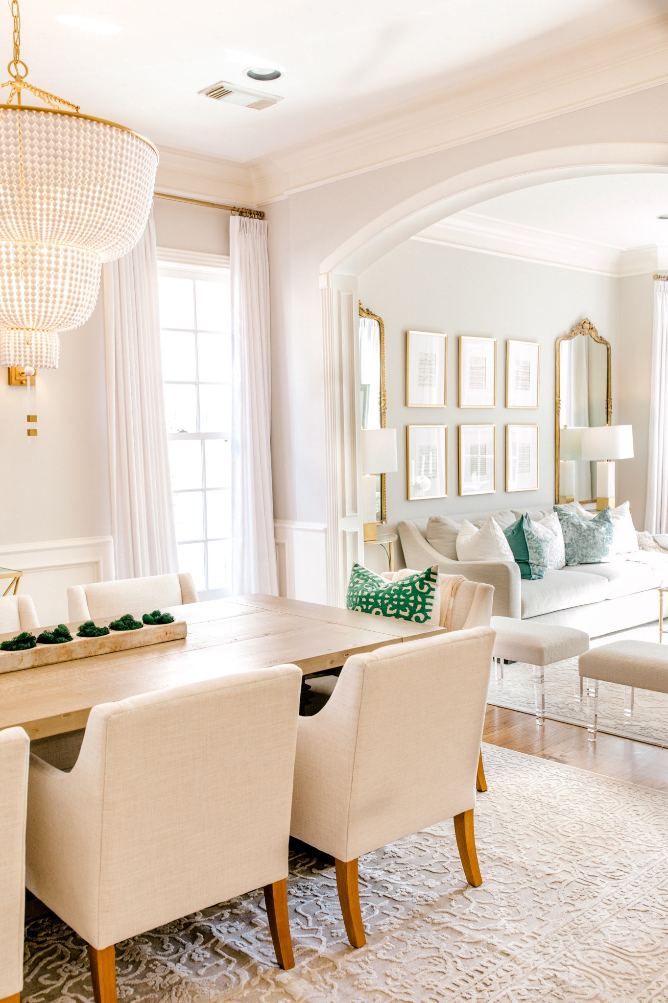 Formal dining room visual, comfort, Jacqueline chandelier, beaded, gold brass, Jackie chandelier, gold crystal, Virginia, Andrew Metro sconce studio, McGee by target, cream, dining chairs, affordable, Amazon, pinch, pleat, drapes, pinch, pleat, linen affordable, drapes, lined drapes, gold drapery, rod, gold drapery hooks, Amazon, drapery, rod, affordable, neutral rug, Amazon rug 

DM me on instagram for the art link! 

#LTKhome #LTKunder100 #LTKFind