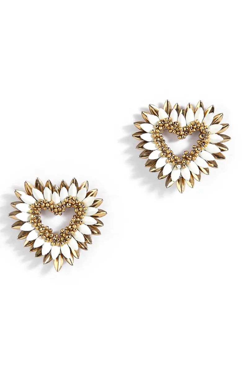 Deepa Gurnani Emerson Fringe Heart Earrings | Nordstrom | Nordstrom