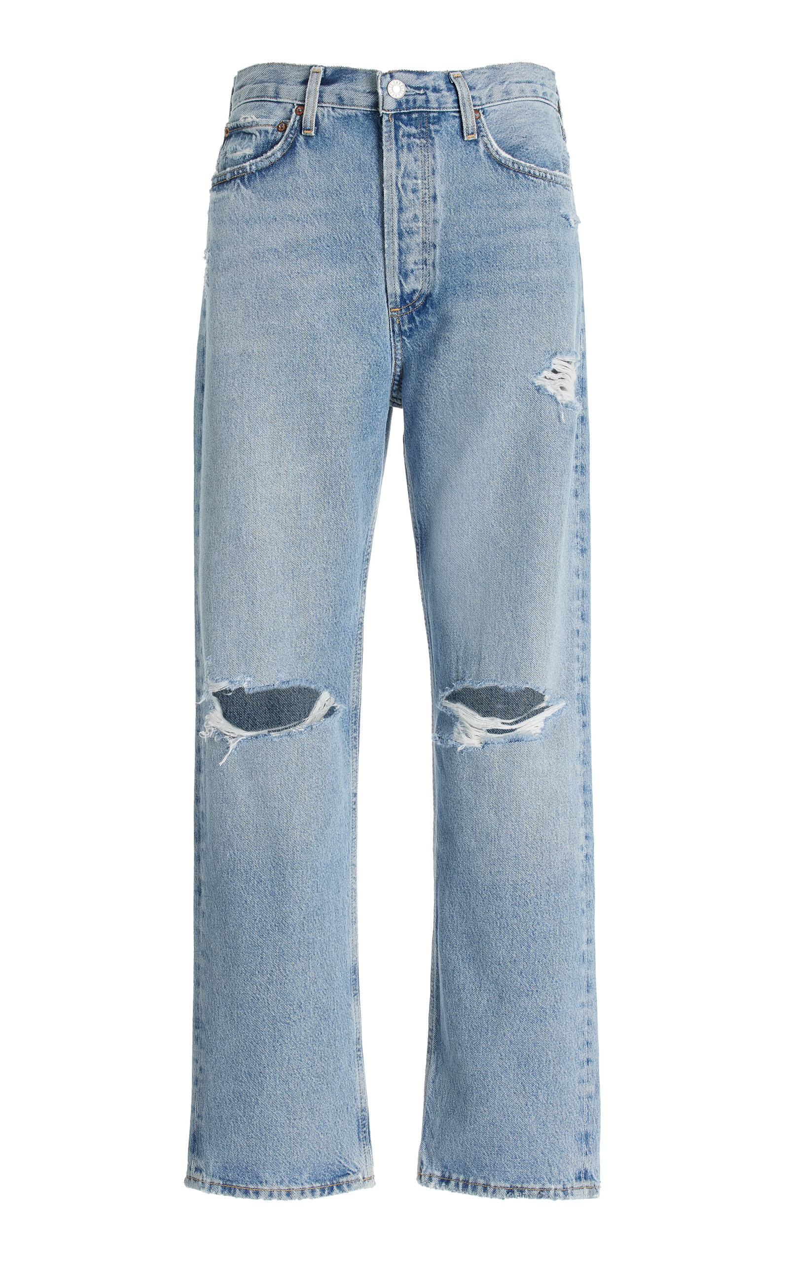Agolde - 90’s Rigid High-Rise Straight-Leg Jeans - Blue - 30 - Moda Operandi | Moda Operandi (Global)