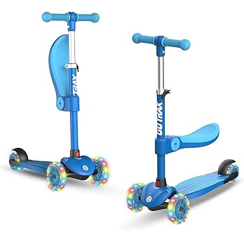 Gotrax KS3 Kids Kick Scooter, LED Lighted Wheels, Adjustable Height Handlebars and Removable Seat... | Amazon (US)