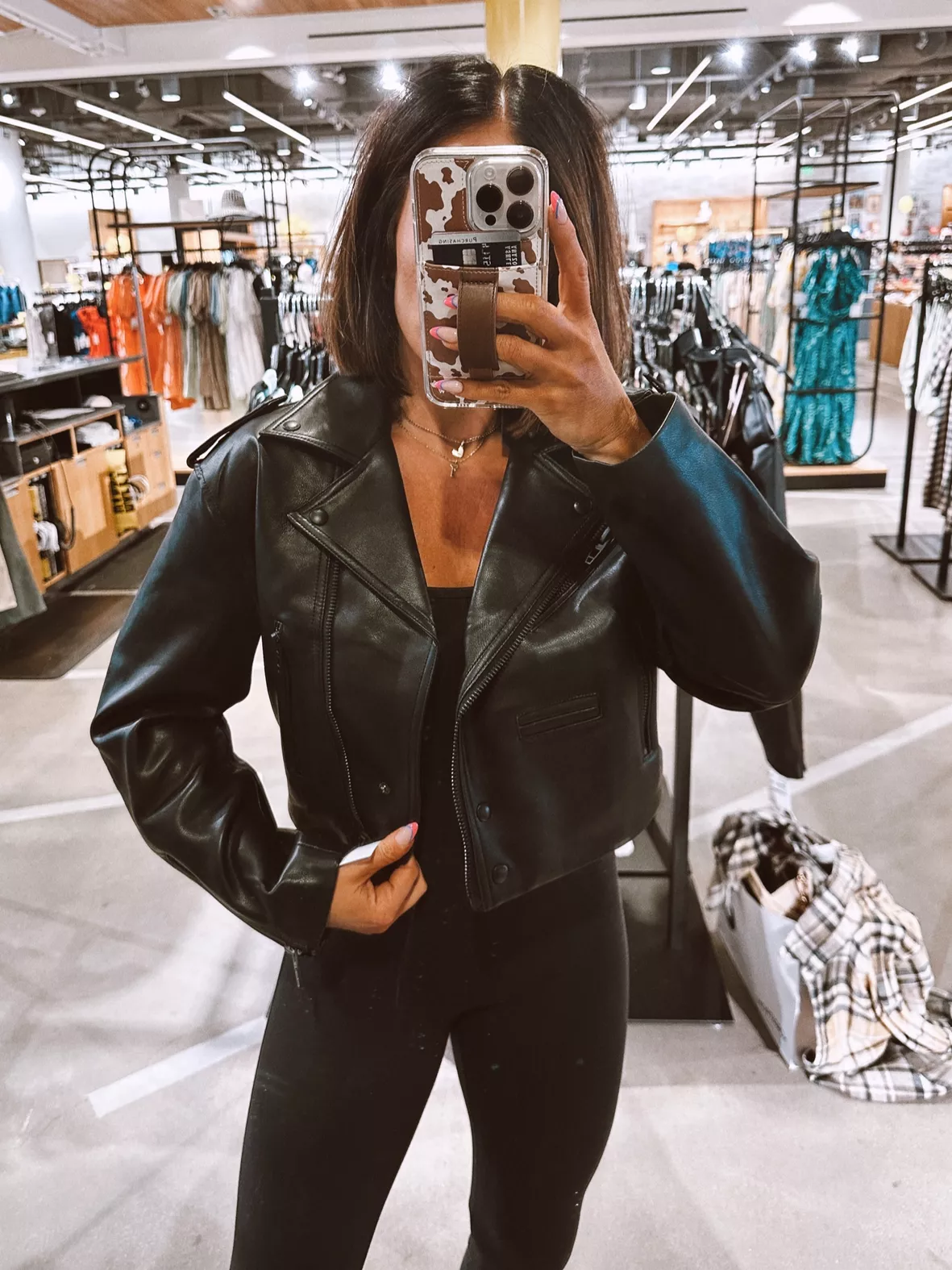 Faux Leather Crop Moto Jacket curated on LTK