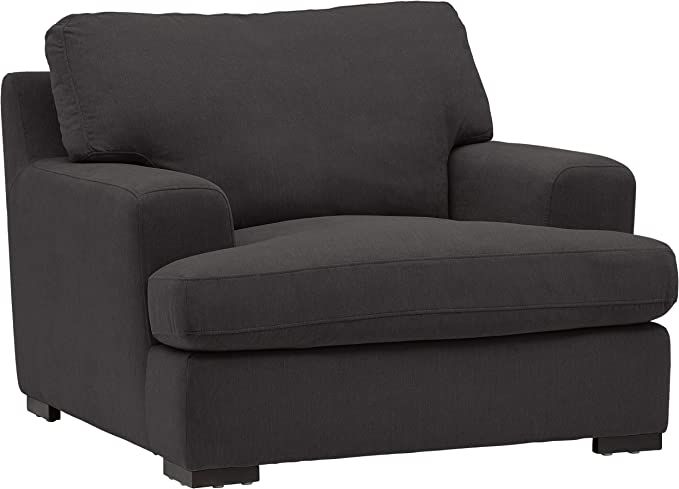 Amazon Brand – Stone & Beam Lauren Down-Filled Oversized Living Room Accent Armchair, 46"W, Pep... | Amazon (US)