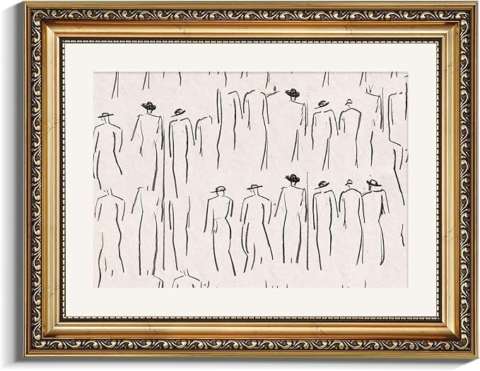 VIYYIEA Gold Framed Wall Art Canvas Print Home Decor Abstract Wall Art Room Decor Minimalist Port... | Amazon (US)