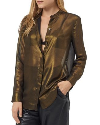 gold silk blouse | Bloomingdale's (CA)