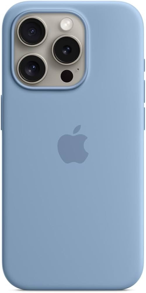 Apple iPhone 15 Pro Silicone Case with MagSafe - Winter Blue | Amazon (US)