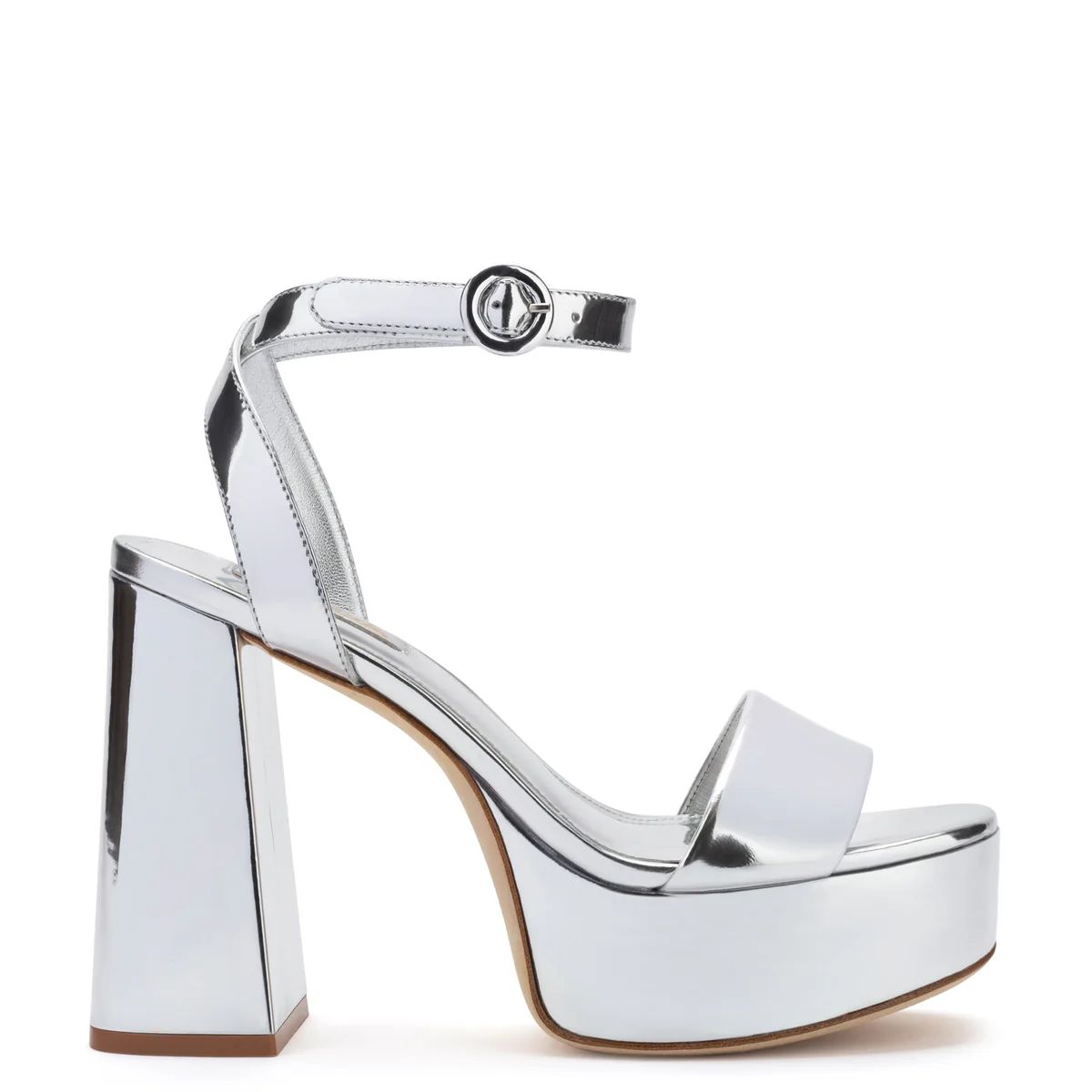 Dolly Sandal In Silver Specchio | Over The Moon